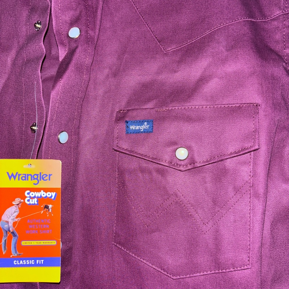 Wrangler Purple Cowboy Cut Shirt - Picture 3 of 11